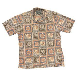 Gitman Bros. Vintage 40th Anniversary Camp Elephant Batik Shirt M Buttondown USA